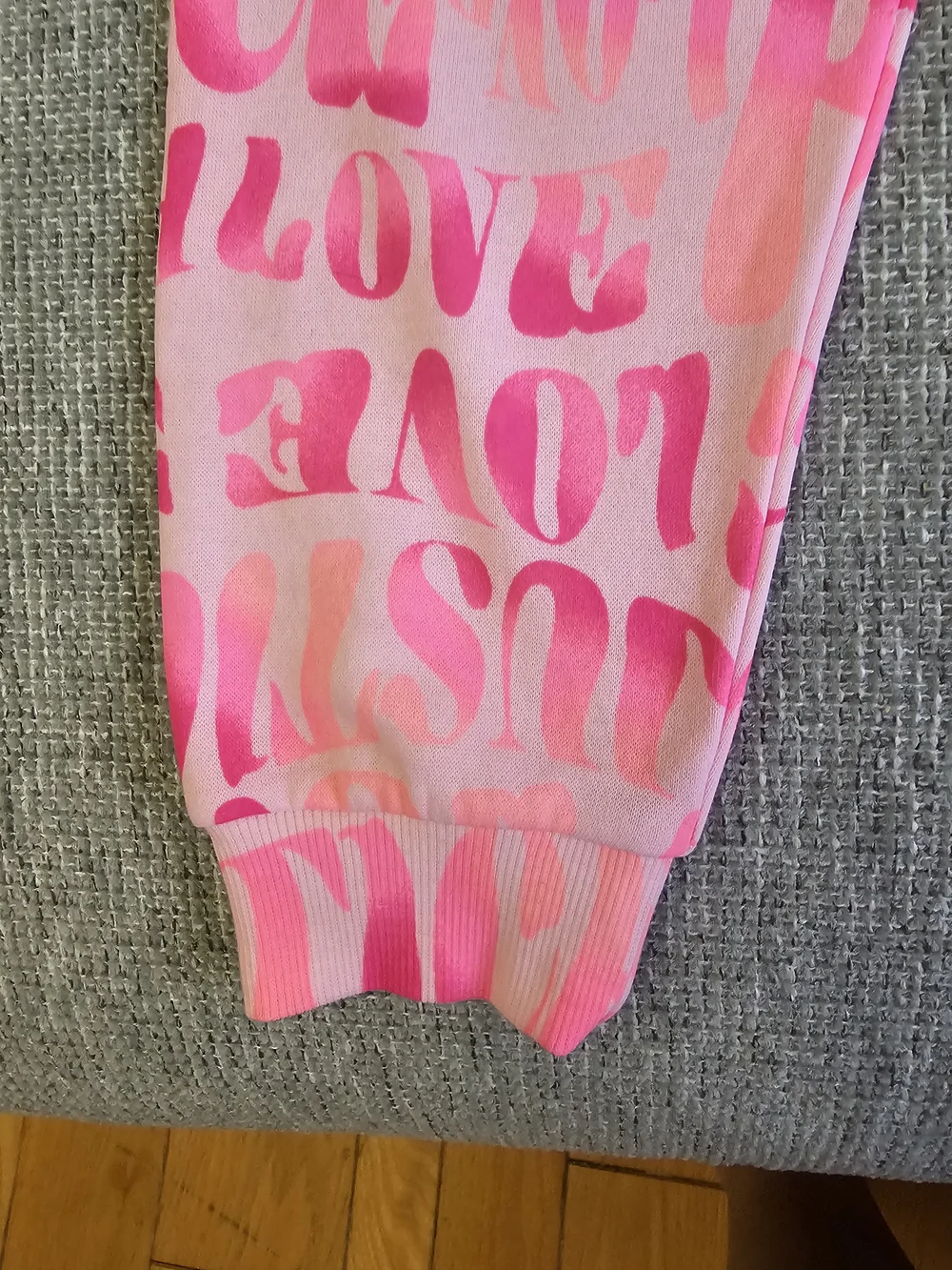 Justice Pink Ombre 'LOVE' Jogger Sweatpants